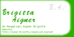 brigitta aigner business card
